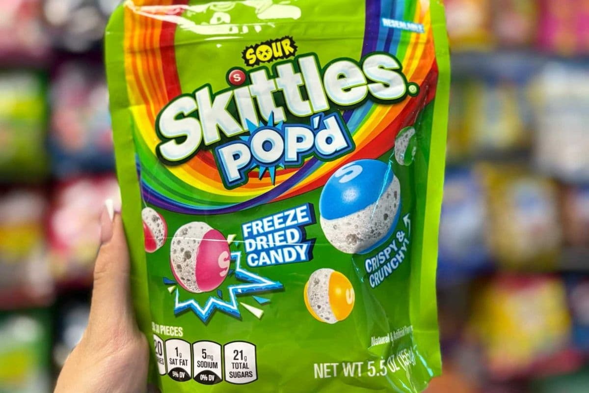 SKITTLES SOUR POP'D FREEZE DRIED CANDY🍬💥- 5.5OZ