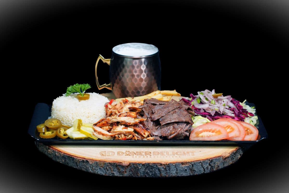 Mixed Doner Platter - Half Beef Half Chicken