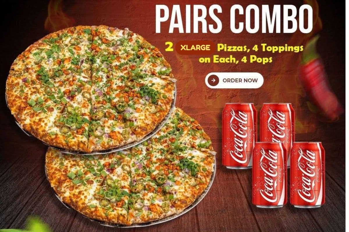 Two X-Large Four-Topping Pizzas