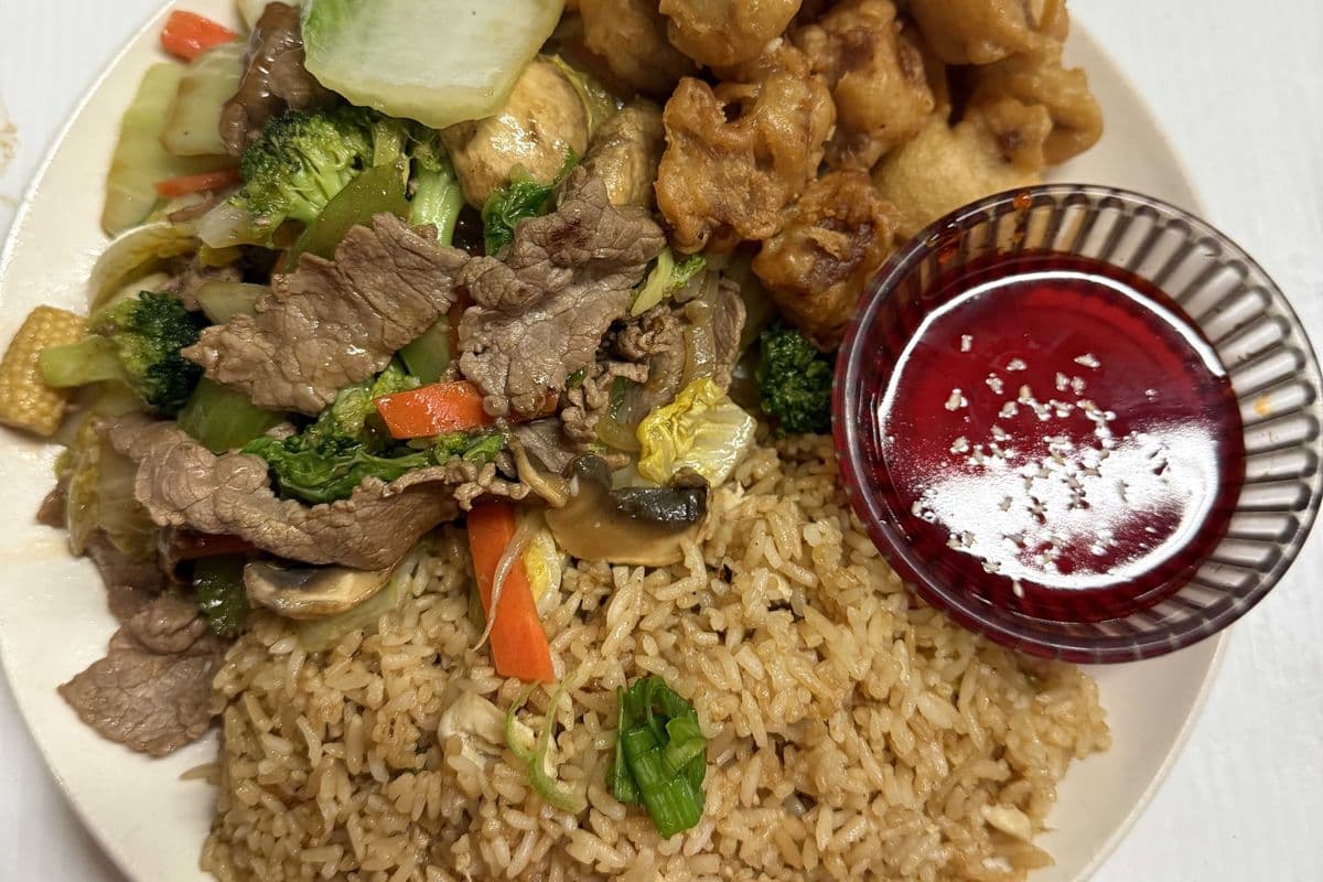 #4(rice, 10spareribs, greens)