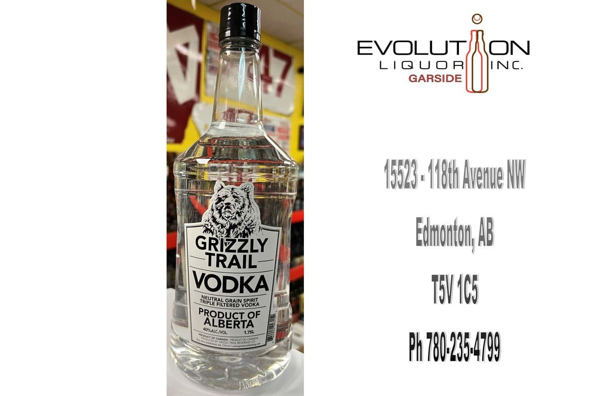 Grizzly Trail Vodka 1750P (1 x 1.75 L Plastic Bottle.)