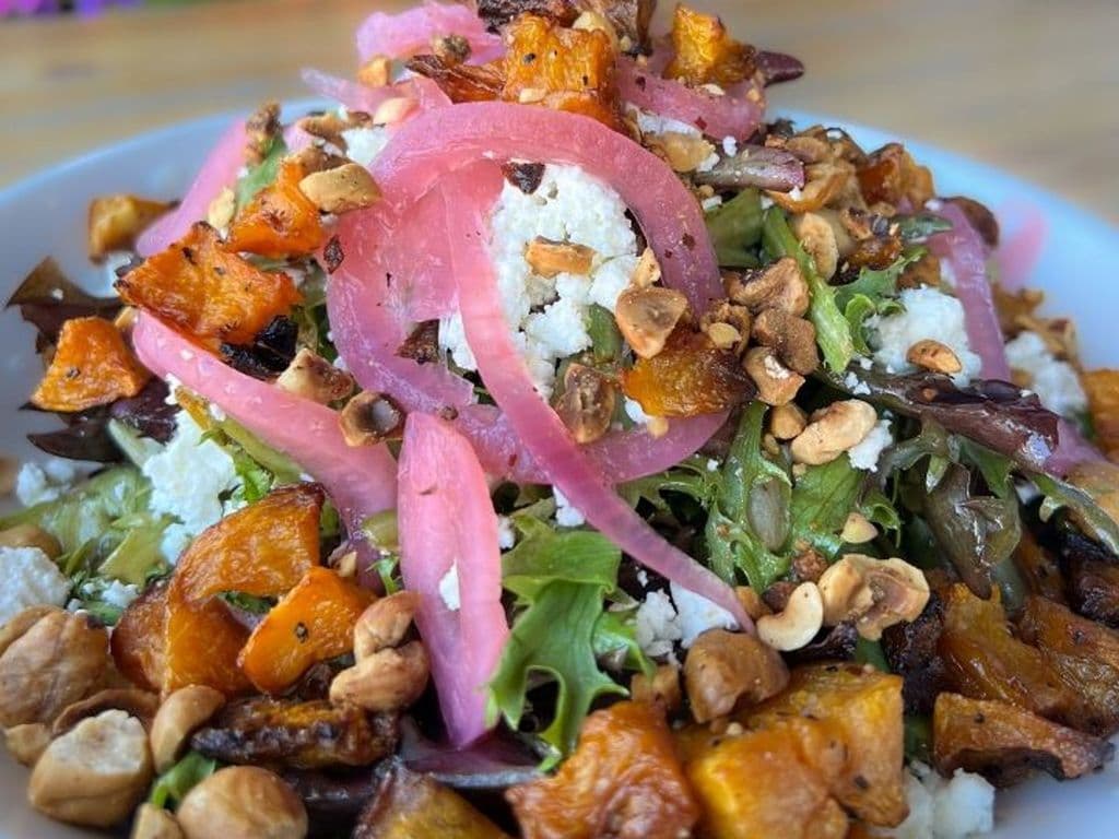 Butternut Squash & Goat Cheese Salad w/ Chicken