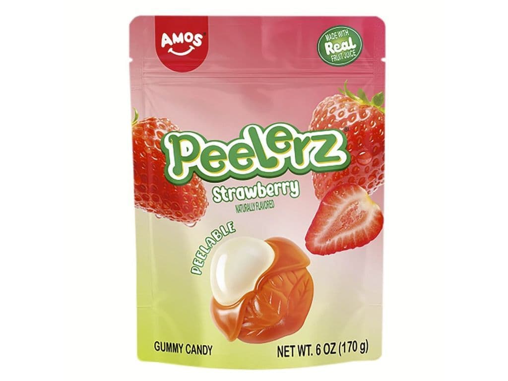 Amos Peelerz Gummy Strawberry Peelable Candies 170g Fruit Gummies