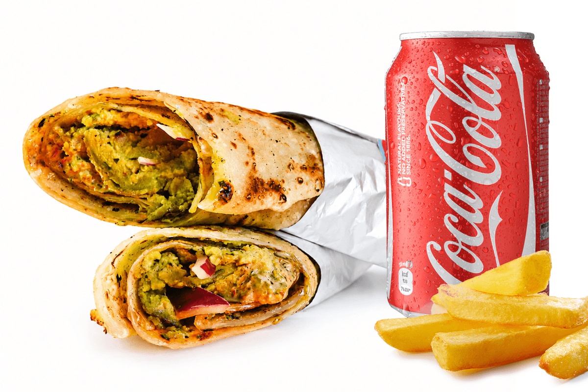 Haryali Kebab Roll Meal