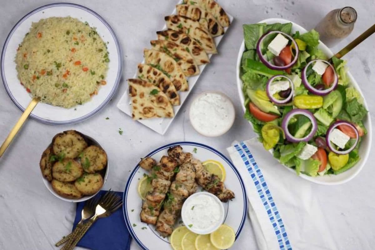 Family Souvlaki Buffet For Four