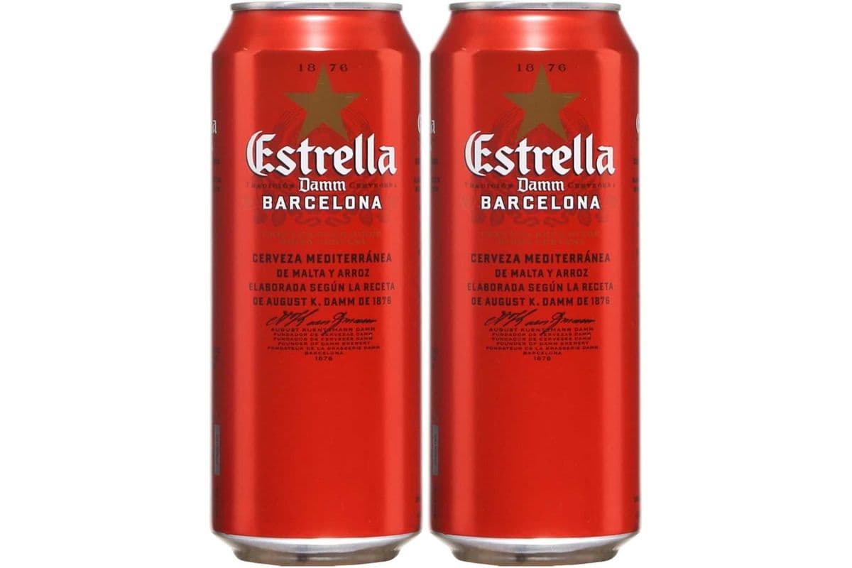 Damm Estrella Cerveza (4 Tall Cans) Spain (4 x 500 mL)