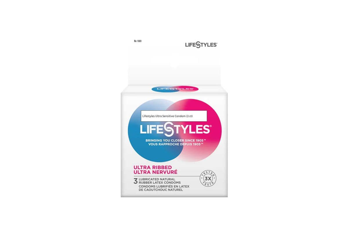Lifestyles Ultra Ribbed Condom (3 ct)