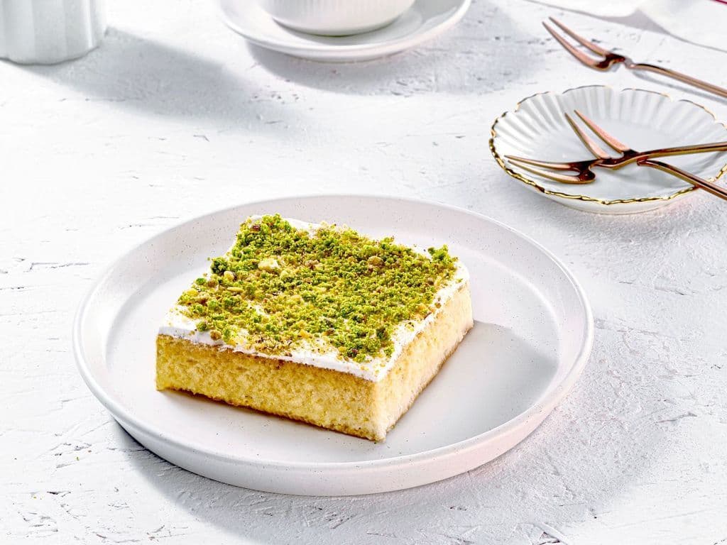 Homemade Pan Tres Leches Pistachio