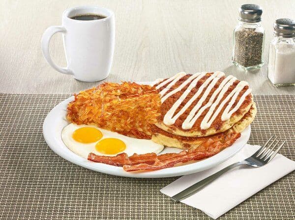 Cinnamon Roll Pancake Breakfast
