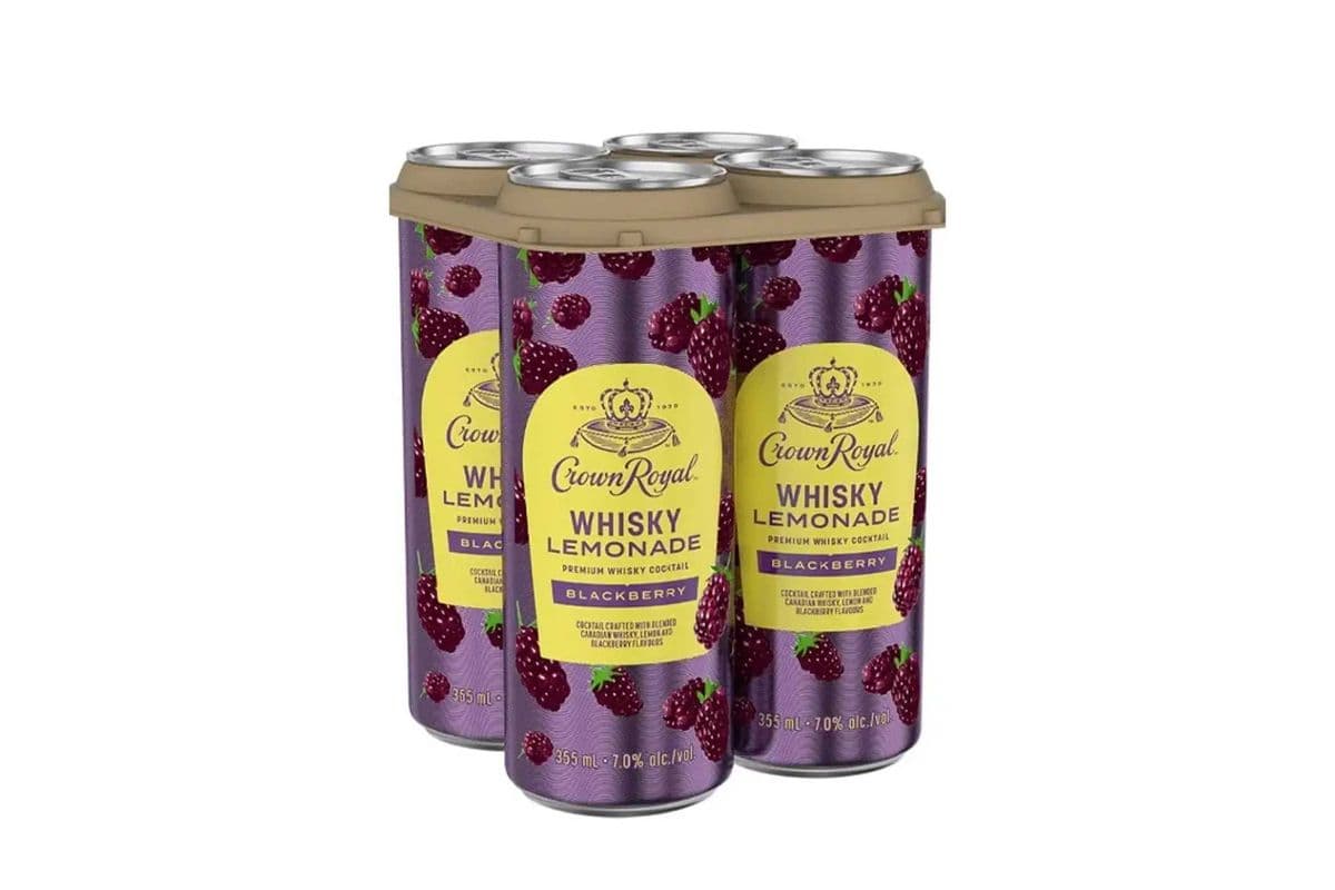 Crown Royal Whisky Lemonade Blackberry (4 x 355ml can)