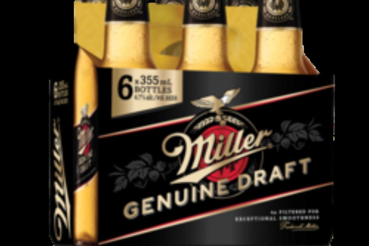Miller Genuine Draft 6 bottles (6 x 355Ml Bottles)