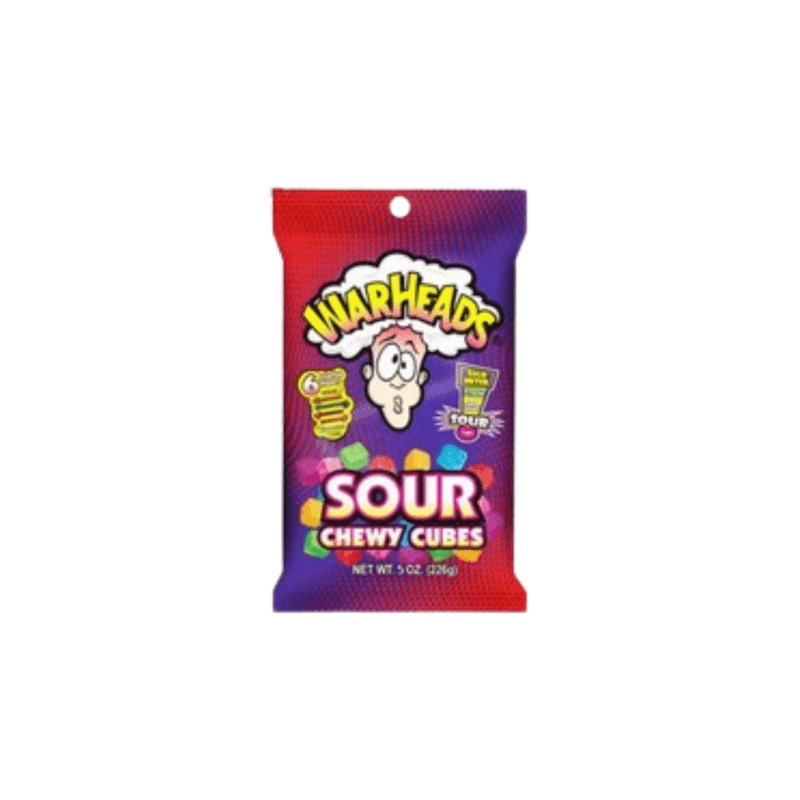 Chewy Cubes Warheads Peg Bag - USA (5oz)