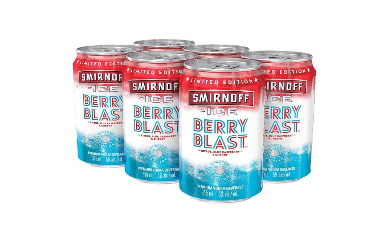 Smirnoff Vodka & Soda Berry Blast (6 x 355 ml Cans)