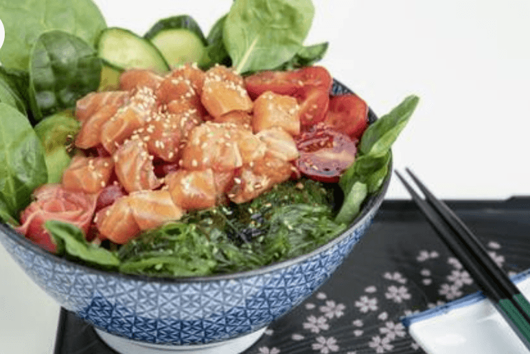 Salmon Avocado with Salad