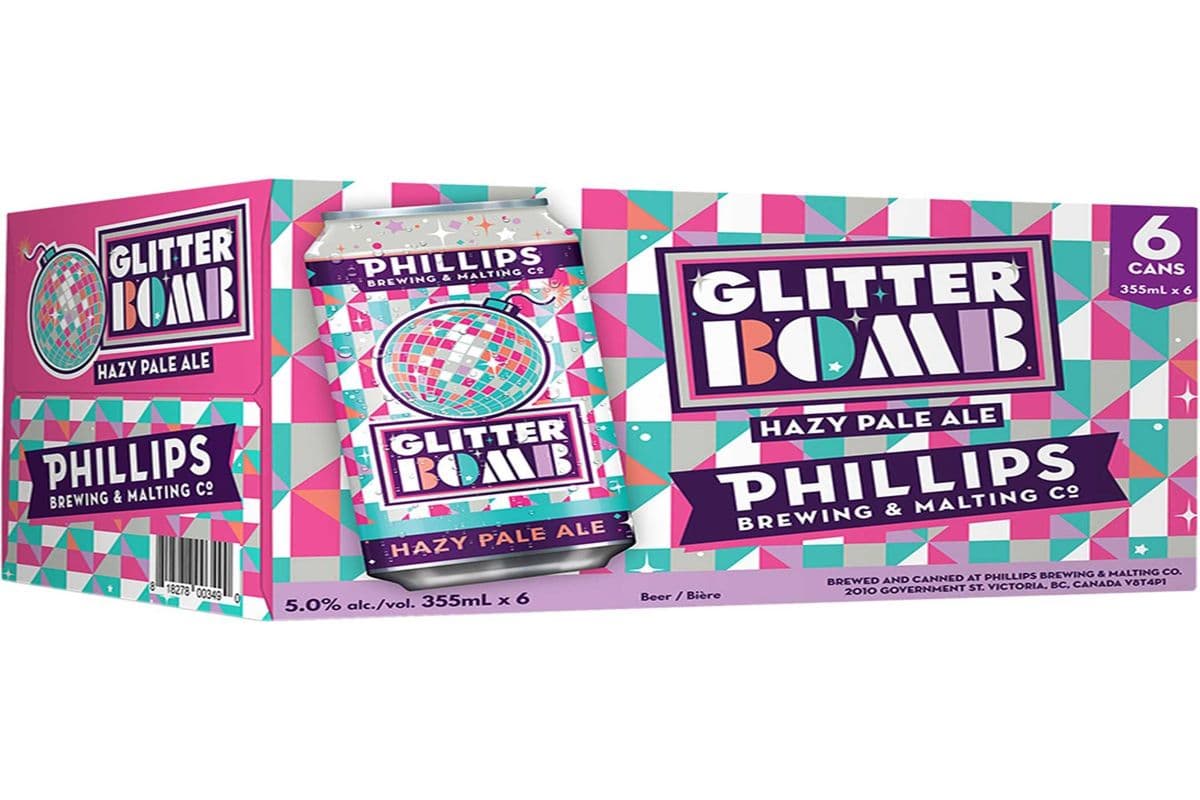 PHILLIPS GLITTER BOMB HAZY PALE ALE 6 CANS (6 x 355ML)