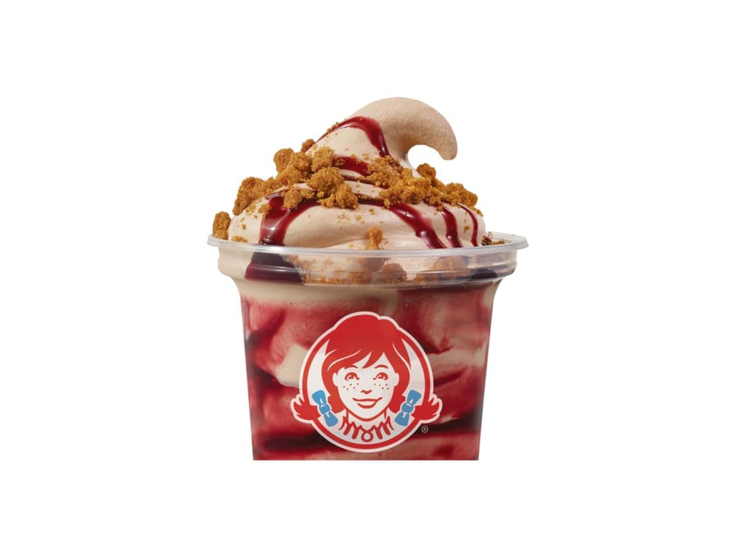 Grand Frosty🅫 Croustade Aux Cerises, Au Chocolat / Large Cherry Crumble Frosty®, Chocolate (Cals: 580)