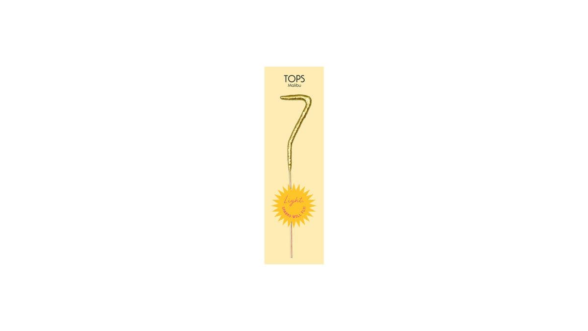 TOPS Malibu "7" Sparkler Candle