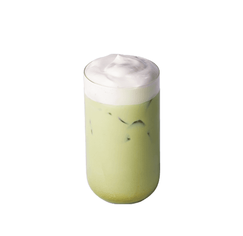 Iced Matcha with Strawberry Rose Cold Foam