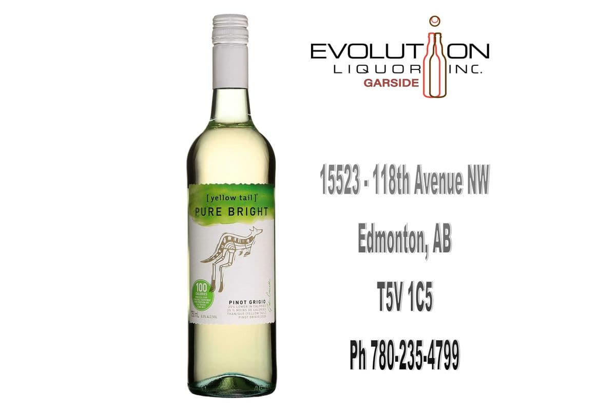 Yellow Tail Pure Bright Pinot Grigio 0750G (1 x 750ml Glass Bottle)