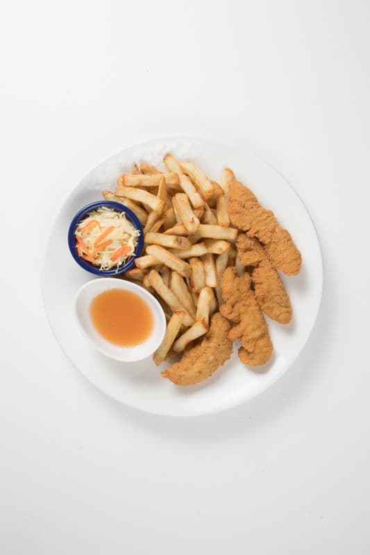 Breaded Chicken Fingers and Chips