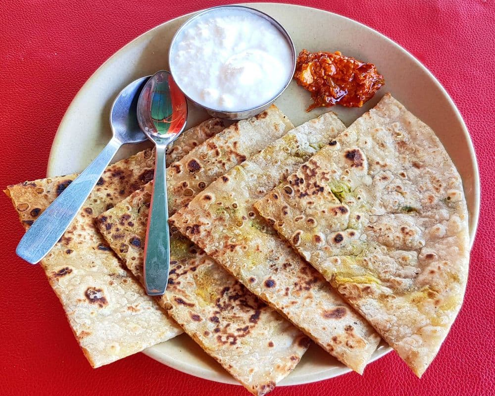 Aloo Paratha Plate