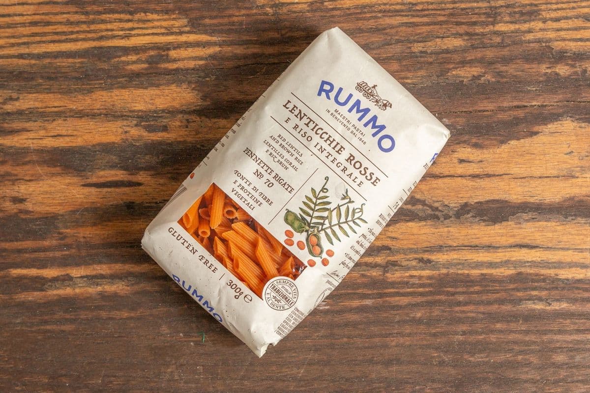 Rummo Red Lentils and Brown Rice Pennette Rigate (300 g)