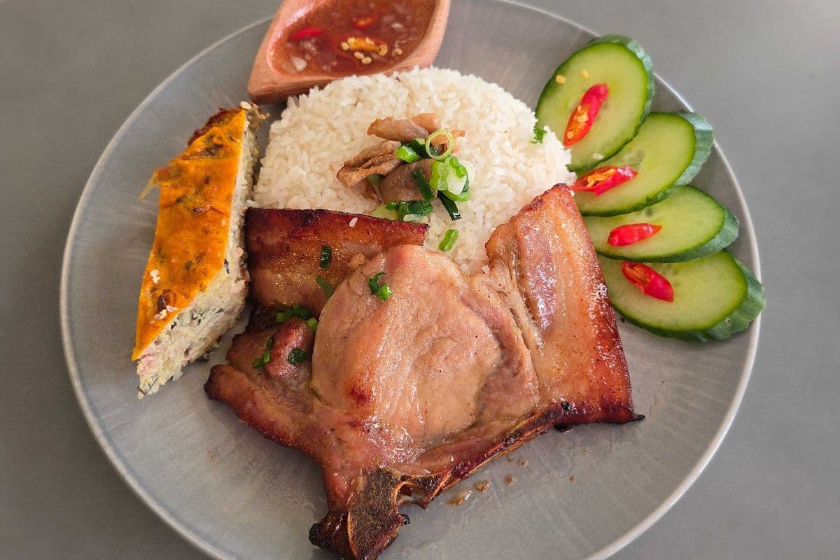 H9 - Grilled Pork Egg Meat Loaf Rice - Cơm Sườn Chả
