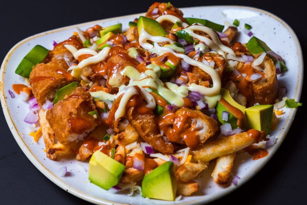 Fried Cod (Fish) and Avocado