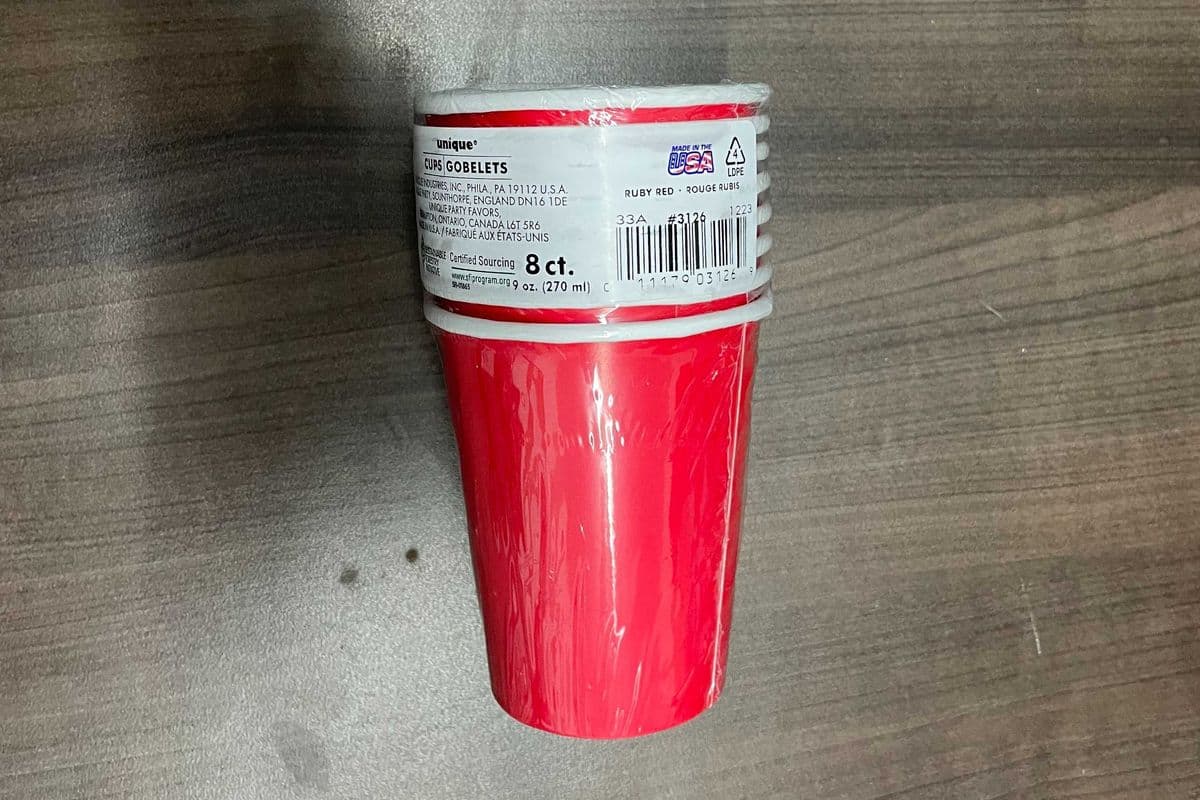 8 Ruby Red Cups 9oz (9oz x 8)