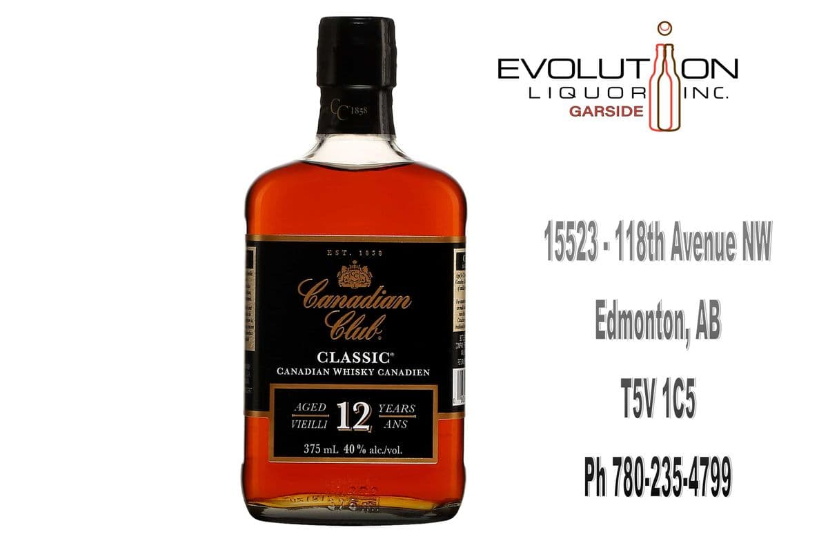 Canadian Club Classic Whisky 12YO 0375P (1 x 375ml Glass Bottle)