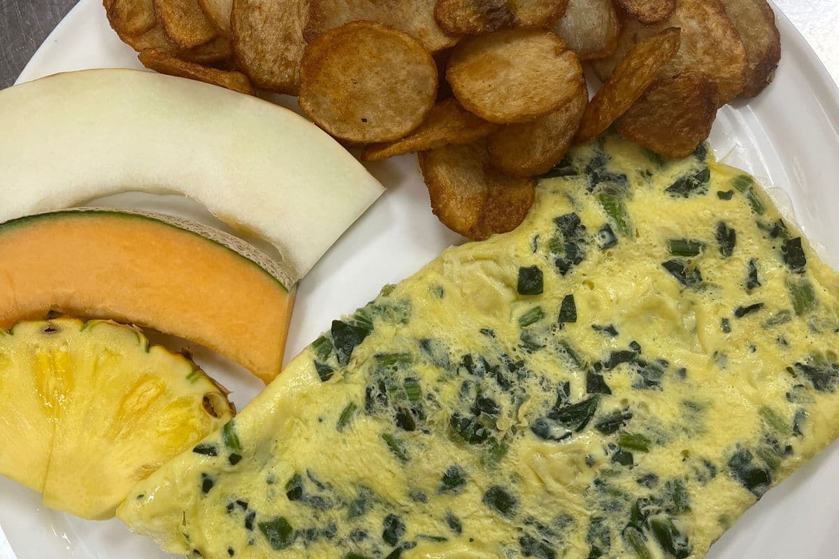 Omelette épinards et fromage cheddar / Spinach and Cheddar Cheese Omelette