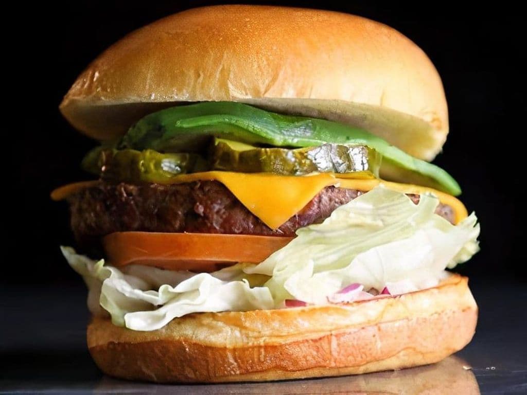 Impossible Cheeseburger with Avocado