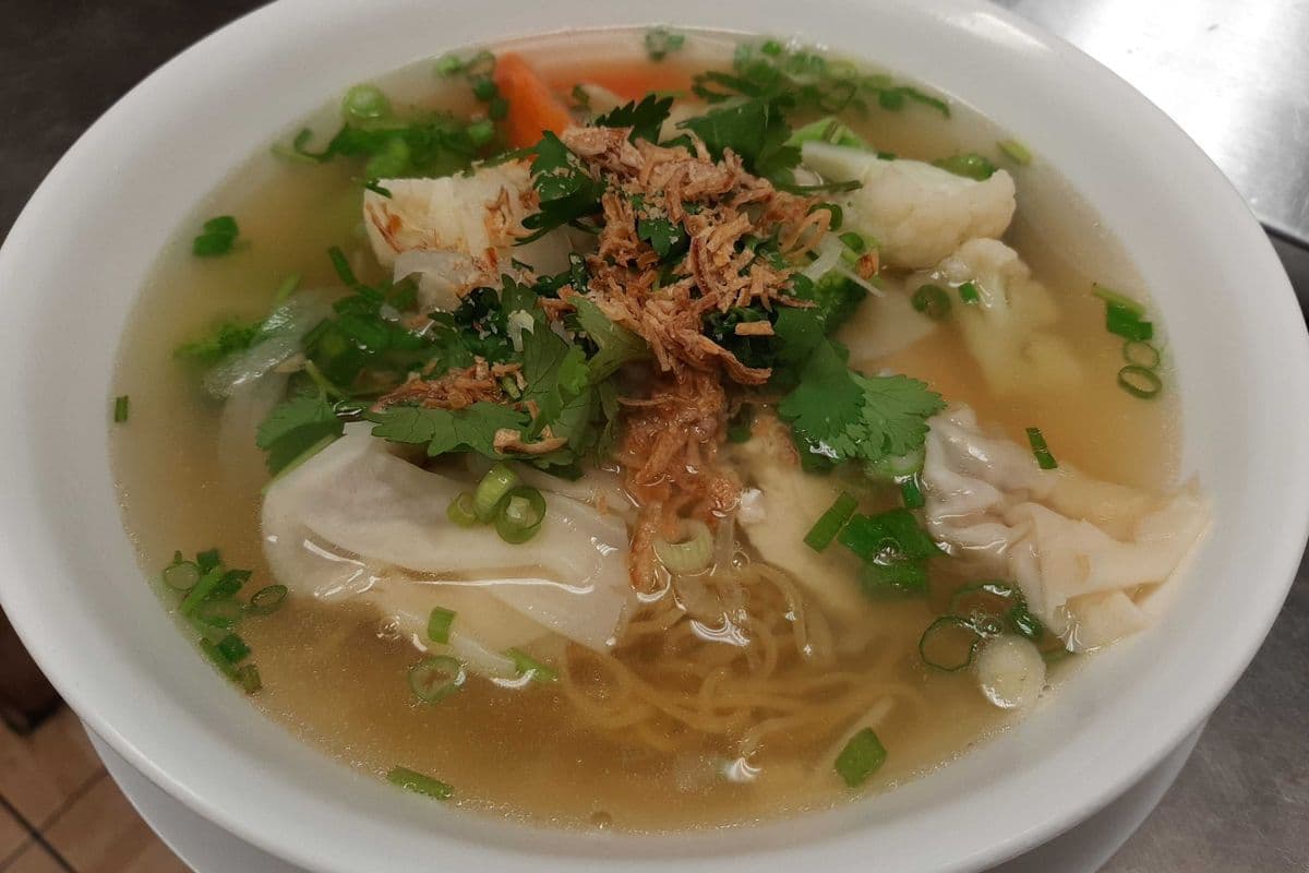 32. Wonton and egg noodles soup