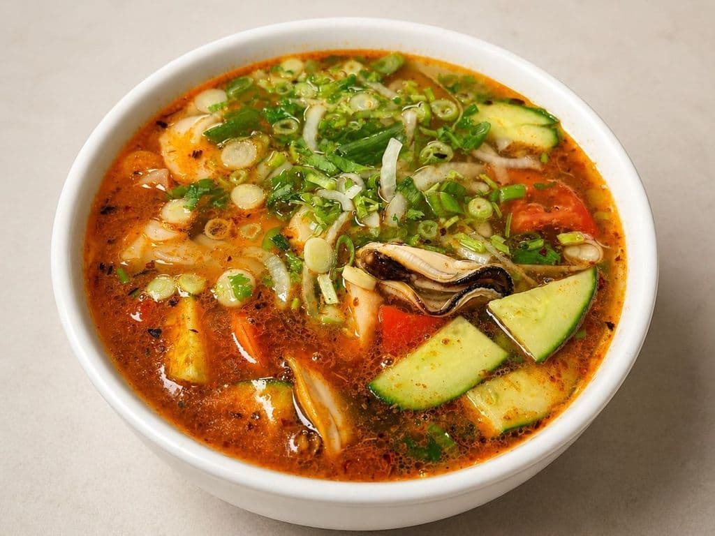 235. Satay Style Seafood Rice Noodle Soup