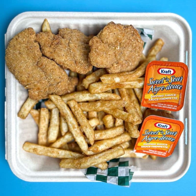 Chicken Fingers n Fries with Sweet n Sour