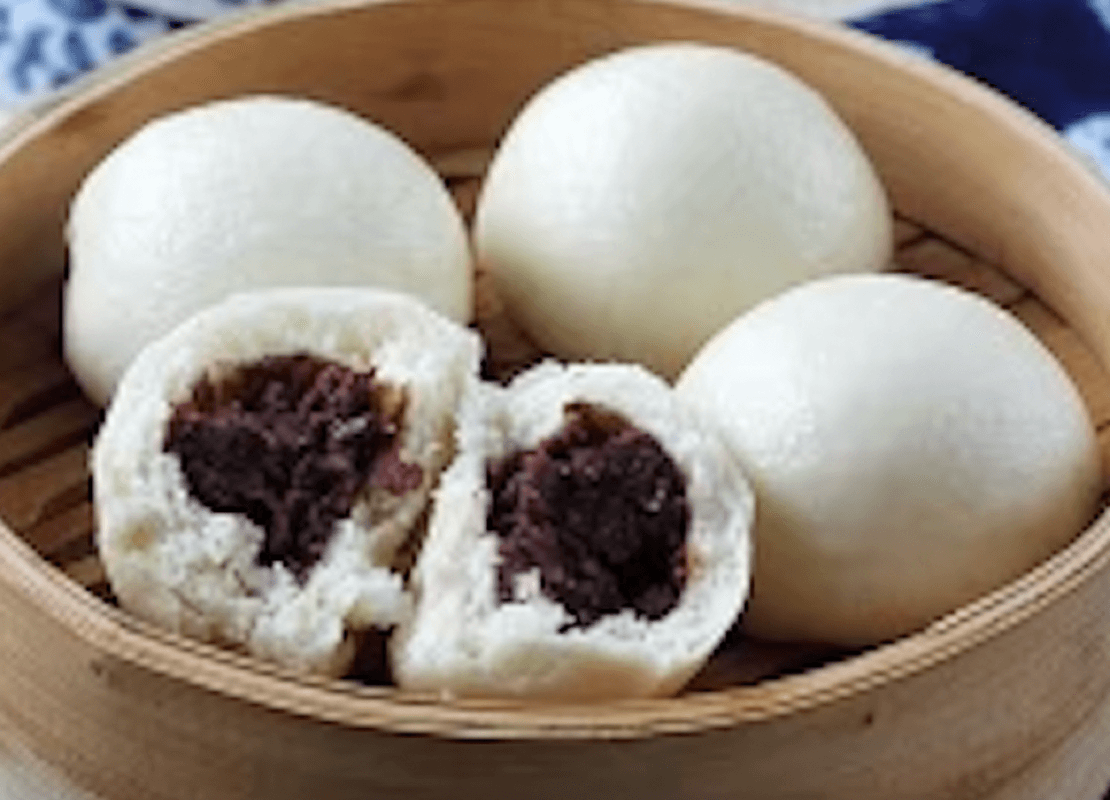 Steamed Red Bean Bun (2pcs)