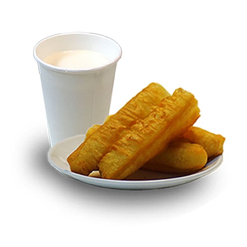 Cold Soy Milk with Chinese Donut 冷豆漿+油條