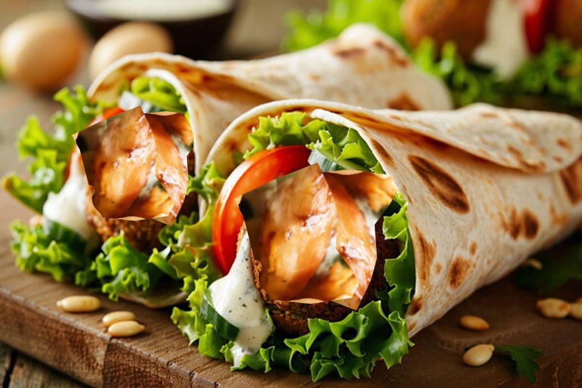 Chicken Wrap with Roasted Potatoes