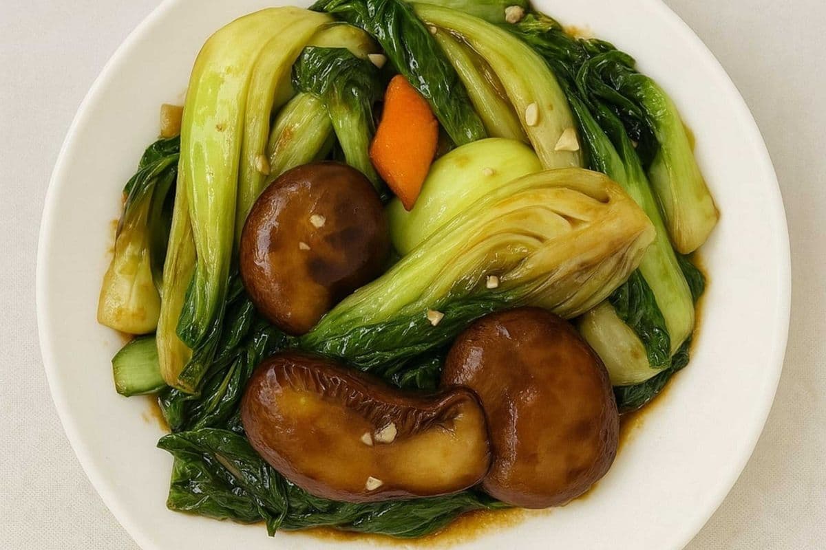 V14. Shiitake Mushroom and Bok Choy - 冬菇菜心