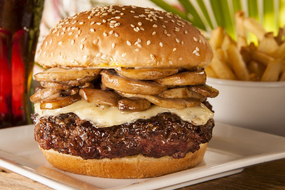 VEGGIE MUSHROOM SWISS BURGER MEAL