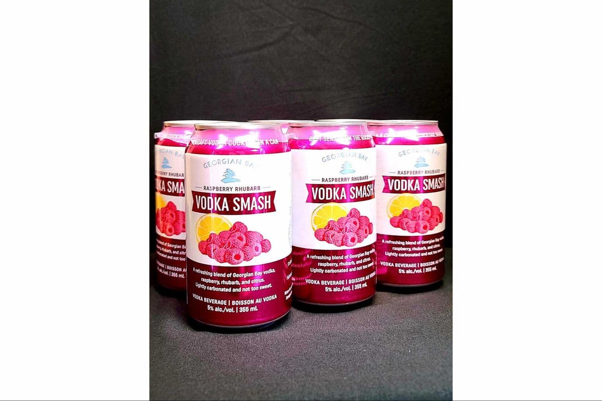 Georgian Bay Raspberry Rhubarb Vodkasmash (355ml) (6 cans) (6 x 355ml cans)