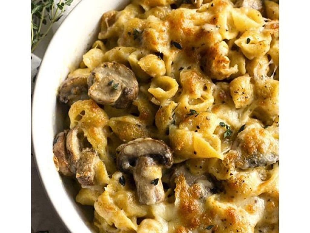 Mushroom and Parmesan Mac & Cheese