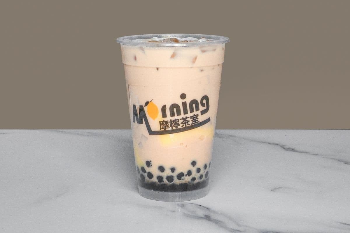 Iced Jumbo Milk Tea with Pearl, Pudding and Coconut Jelly