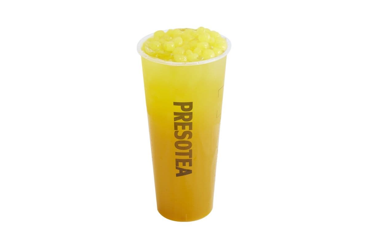 Mango Green Tea with Mango Jelly Boba