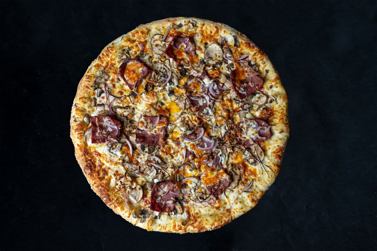 12" Medium Pastrami Mushroom Pizza