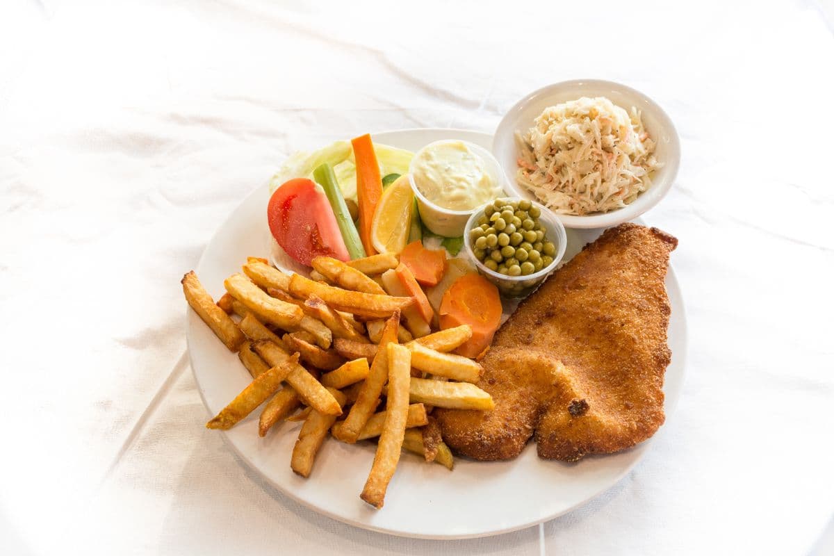 Assiette filet de sole pané maison