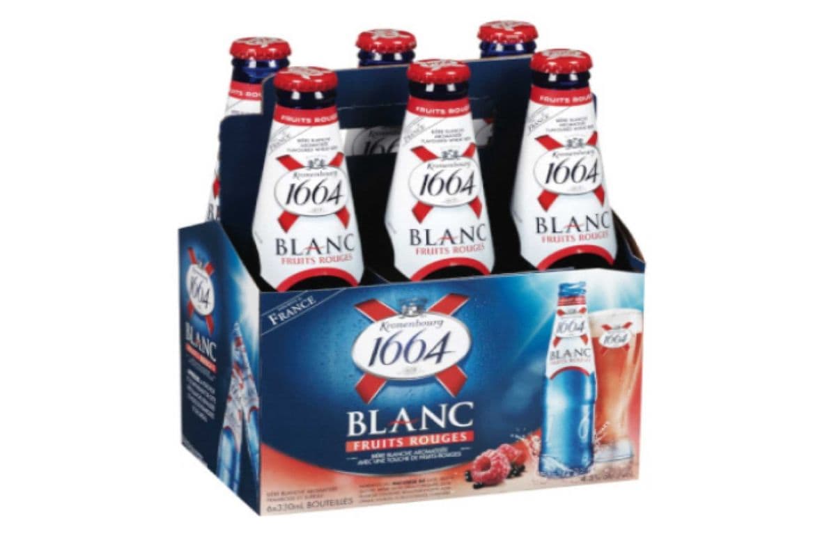 KRONENBOURG 1664 BLANC FRUIT ROUGE 6 BOTTLES (330ML) (1 x 330ML)