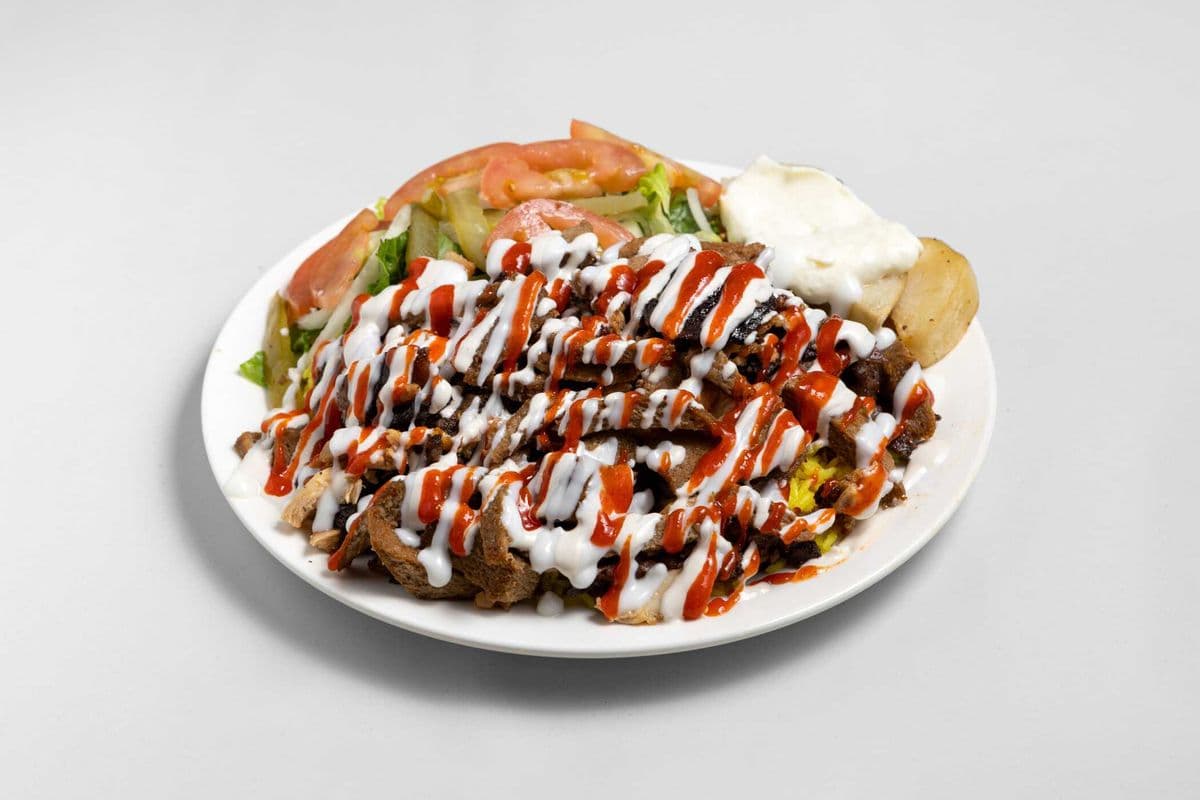 Trio Chicken, Beef, and Lamb Platter