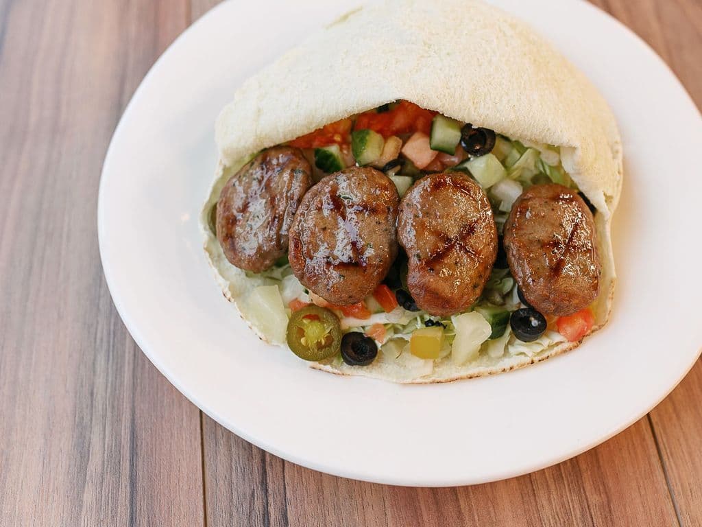 Large Kofte (Grilled Meatballs) Pita Wrap