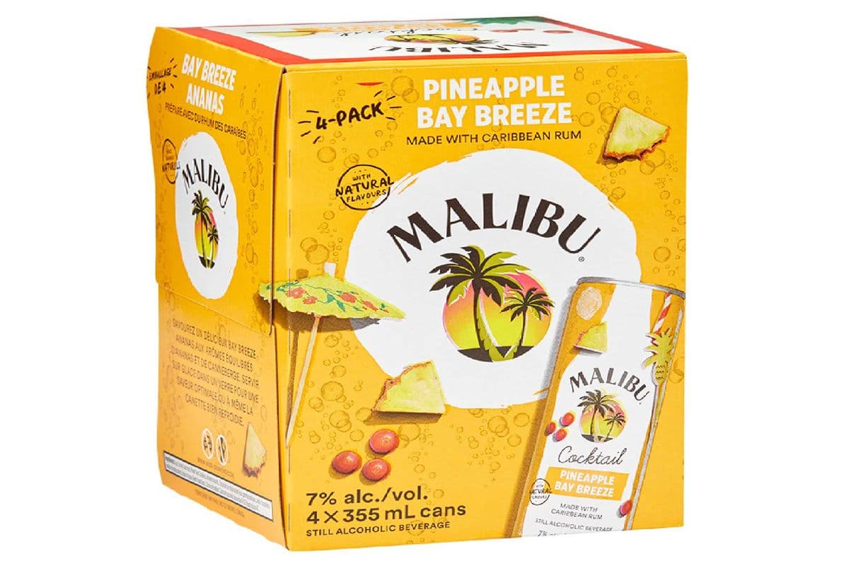 Malibu Pineapple Bay Breeze (4 x 355 ml Cans)